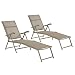 Avista Sling Lounge Chairs Set of 2 - Sand/ Yellow