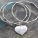 Personalized Silver Heart Bangle Bracelet