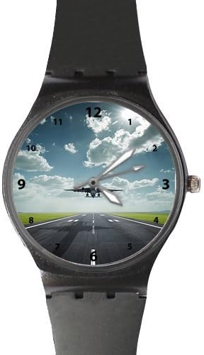 Birthday Gifts Classic Airplane Landing Classic Photo Watch High Quality 100% Plastic Quartz Watch