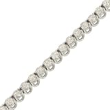 Ladies U Prong Round Diamond Tennis Bracelet 4.32cttw