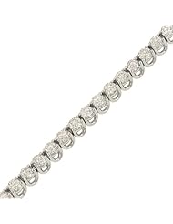 Ladies U Prong Round Diamond Tennis Bracelet 4.32cttw