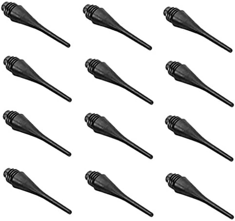 Set of 250 Black Dart Tips Soft - 1/4 Diamond Cone Style by Vebere.
