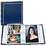 BROOKFIELD EZ-stick BLUE magnetic page 3-ring photo and scrapbook album - 5x7