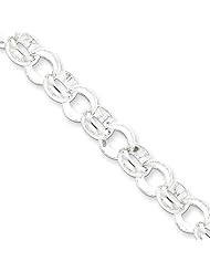 8mm, Sterling Silver, Light Belcher Chain, 8.5 inch