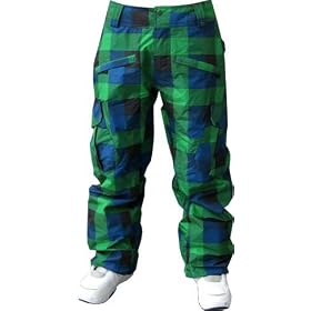 Vans Landen Insulated Snowboard Pants - Ultramarine Plaid - Large