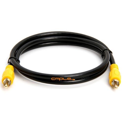 1x RCA Composite Video Subwoofer Digital Coax S/PDIF Patch Cable 3 feet 3ft