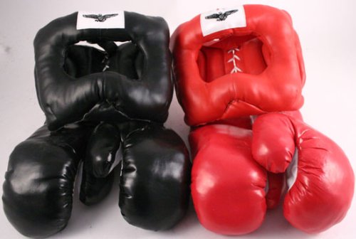 X16oz-2 Complete Boxing Sets:2 Headgear&2 Boxing Gloves