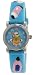 Trendige Kinderuhr,Jungen/Mädchen Kunststoff Quarz Armband Silikon Schul Uhr mit Stift, Bleistift,Geodreieck Motiv in Blau/Hellblau,inklusive Uhrenbox