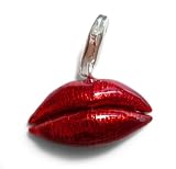 Charms Anhänger rote Lippen für Bettelarmband -kette, 925er Silber
