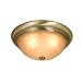 11 Flush Mount Size/Finish/Glass: Large/Antique Brass/Cognac Crackle
