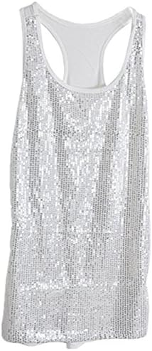 HYGD Women's Sequins Vest Tank Top Club Shirt Camisole