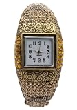 TimerMall OEM - Montre Femme - Quartz - Acier inoxydable - Jaune-Rhin Cercle tif carr?? Dial Gold ToneSport Watches
