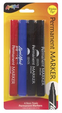 Childrens Toyshop  Toys : LIQUI-MARK CORP 57000 MARKERS PERM BRDLINE 4PK (pack of 12)