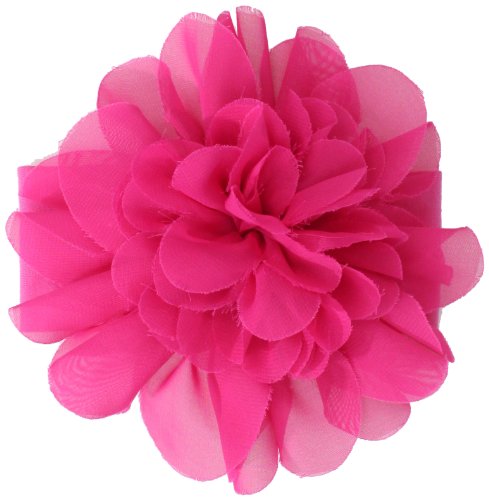 Mud Pie Baby-Girls Newborn Chiffon Flower Soft Headband, Hot Pink, One Size (Discontinued by Manufacturer)