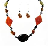 Necklace - N325 - Asst Semi Precious Gemstones + Matching Earrings (18)