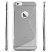 iPhone 6 Plus Case - LK S Shape Slim TPU Gel Rubber Soft Skin Silicone Case Cover for iPhone 6 Plus (5.5inch) + Stylus Pen (TPU - Clear)