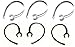 Generic Ear Hook Loops, 6-Count, 3-Black, 3-Clear