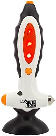 Car Emergency Survical Tool with Window Breaker Hammer- Seat Belt Cutter - Flashing Beacon Light - Whistle-LED Flashlight -Handfree Magnetic Base Escape Emergency Survival Tools