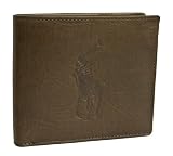  : Polo Ralph Lauren Dark Brown Leather Folding Bill and Coin Wallet 3121148-DBR