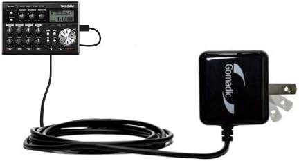 Gomadic Intelligent Compact AC Home Wall Charger suitable for the Tascam DP-004 - High output power with a convenient, foldable plug design - Uses TipExchange Technology