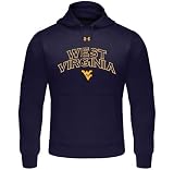 NCAA Men's West Virginia Mountaineers Armour Fleece Hoody By Under Armour (Navy, Medium)