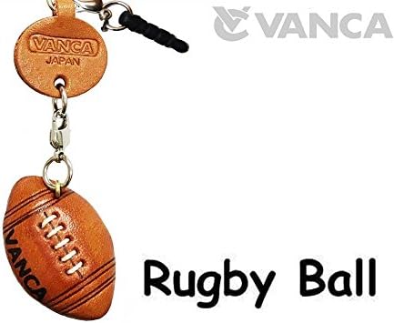 Rugby Ball Leather Goods Earphone Jack Accessory / Dust Plug / Ear Cap / Ear Jack *VANCA* Made in Japan #47597