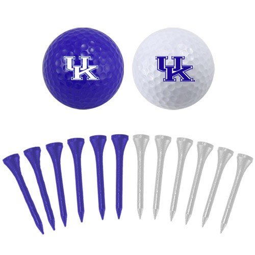 Kentucky Wildcats Two Golf Balls And Twelve Tees Set