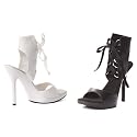 Sexy Ankle Boot Shoes 5 Inch Heel Womens Sandal With Ankle Wrap Black White Size: 6 Colors: Black