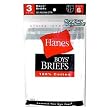 Hanes - Boys 3-Pack White Cotton Briefs - B2249
