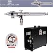IWATA CUSTOM MICRON CM-SB AIRBRUSHING SYSTEM WITH POWER JET AIR COMPRESSOR