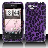 read full review Purple Leopard Rubberized Snap on Hard Skin Shell Protector Cover Case for HTC Bliss / Rhyme