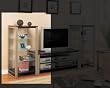Pewter and Cappuccino Media Tower By Coaster Furniture