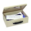 SteelMaster Fire-Retardant Steel Security Box, Includes 2 Keys, 12.4 x 4.7 x 8.6 Inches, Sand (221614003)