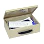 SteelMaster Fire-Retardant Steel Security Box, Includes 2 Keys, 12.4 x 4.7 x 8.6 Inches, Sand (221614003)