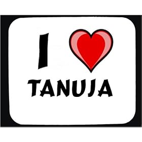 I Love Tanuja Decorated Mouse Pad