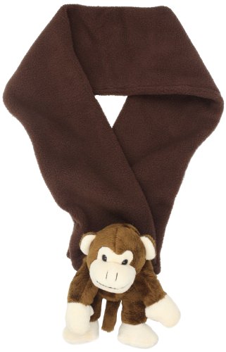 BearHands Boys 2-7 Buddy Scarf, Brown/Cream/Brown, One Size