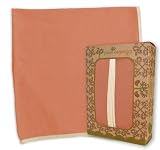 Pixel Organics 100% Certified Organic Waffle Weave Swaddling Blanket in Melon