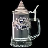 Minnesota Vikings Lidded Beverage Stein - NFL Football Fan Shop Sports Team Merchandise