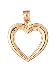 Dazzlers Solid 14k Gold Heart Charm Pendant Available in three colors from jewelsberry (weights: 0.8 grams only)