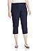 SLIM-SATION Women's Plus Size Wide Band Pull on Straight Leg Capri with Tummy Control M2603PW