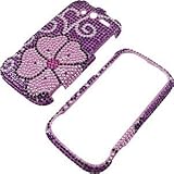 Rhinestones Protector Case for T-Mobile myTouch 4G, Blooming Daisy Purple Full Diamond