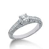1.10 CT ROUND DIAMOND ENGAGEMENT RING W/FILIGREE