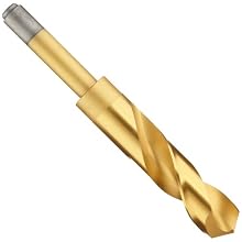 Chicago Latrobe 190C-TN Cobalt Steel Reduced-Shank Drill Bit, TiN Coated, Round Shank, 118 Degree Split Point
