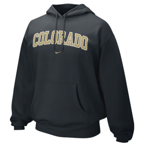 Buy Nike Colorado Buffaloes Black Arch Lettering Hoody Sweatshirt by Nike