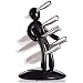 Black Voodoo Knife Block Kitchen Set with 5 Knives