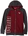PUMA Boys 8-20 Raglan Hoodie, Burgundy, Medium