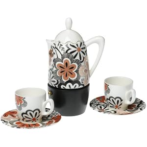 Click here to see all customer reviews now Yedi Houseware Classic Coffee and Tea Retro Red Stovetop Express Coffee Maker Set, Gift Boxed