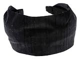 L. Erickson USA Scarf Headband - 100% Silk Dupioni Black
