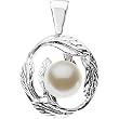 18K White Gold Akoya Pearl Pendant