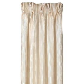 Lumina 20 x 84 Ivory and Champagne Curtain Panel from Sheers